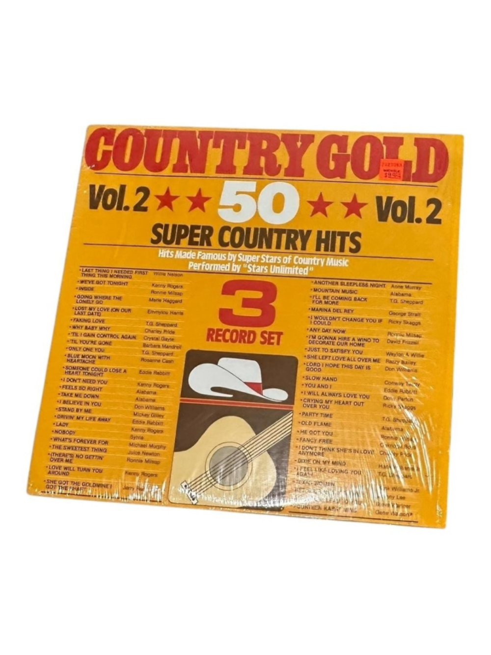 Vintage Stars Unlimited Vinyl 3LP Country Gold Vol 2 1983 OM Country Black USA
